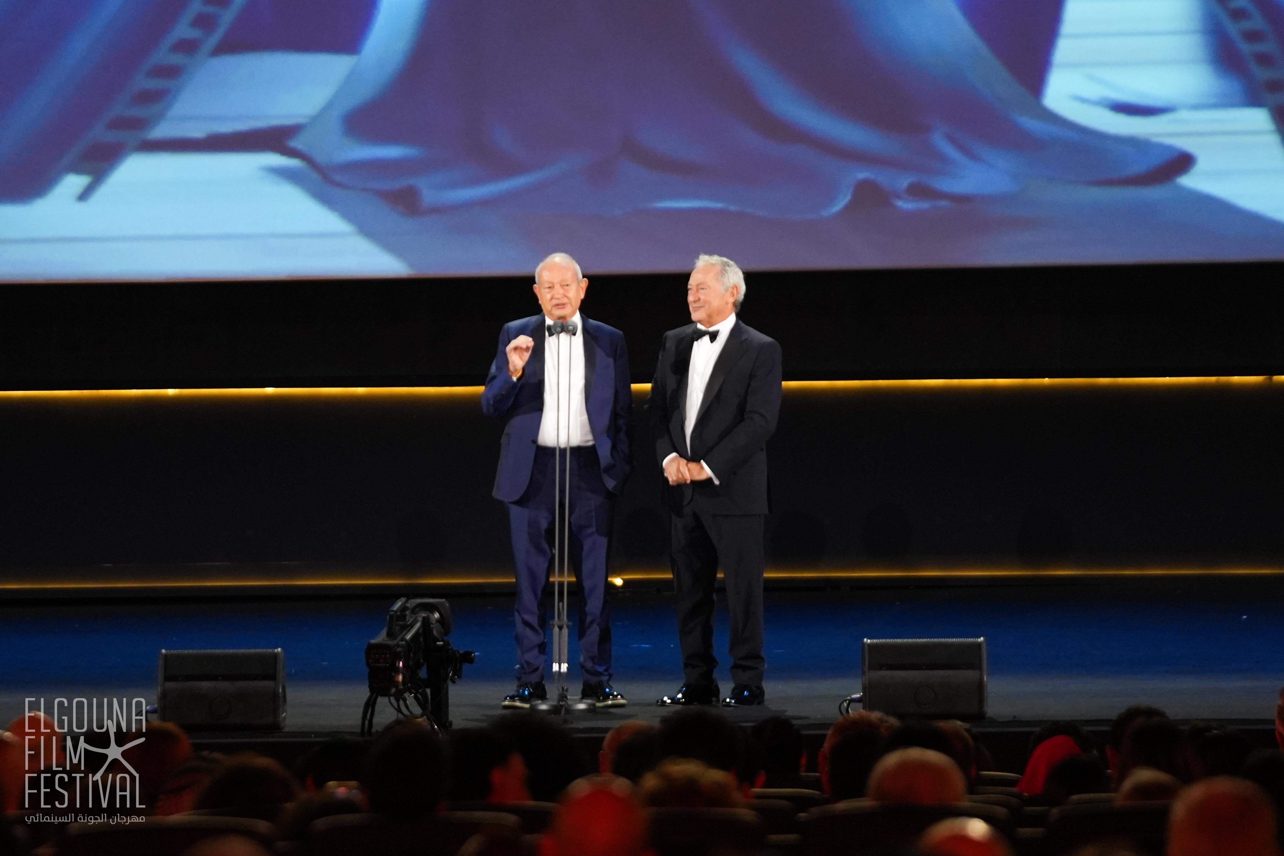 Naguib and Samih Sawiris at the El Gouna Film Festival on October 24, 2024