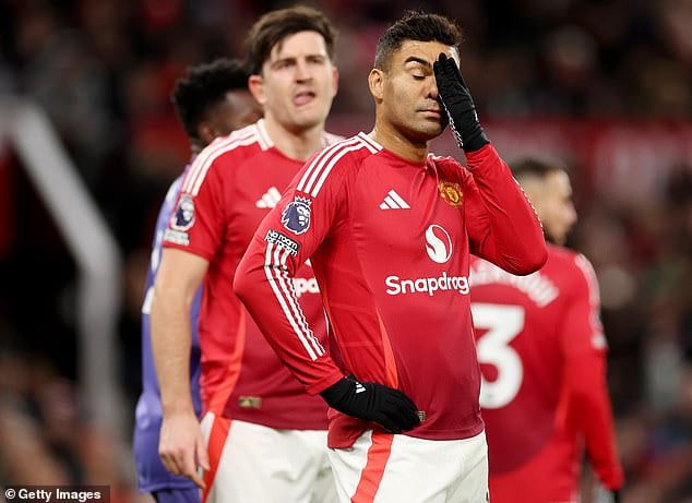 Man United are on track to log their worst points tally in Premier League history this season