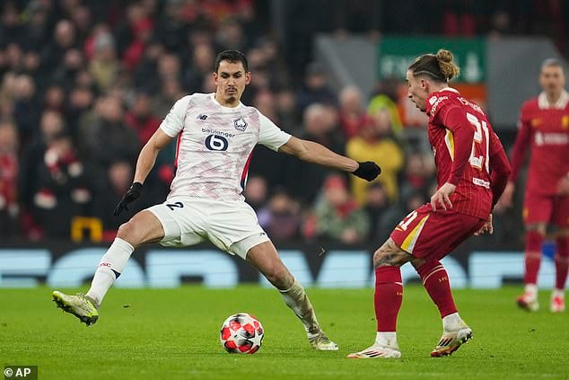 Lille toiled at Anfield but caused Liverpool problems - with 10 and 11 men on the pitch