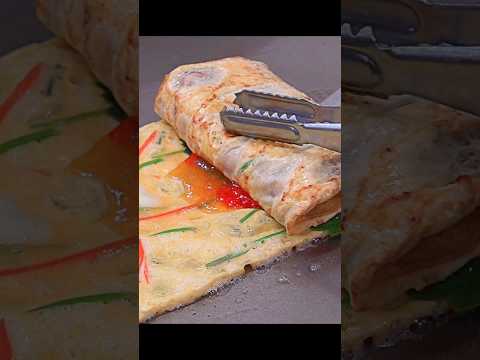 Rolled Omelet Ham Cheese Toast – ကိုးရီးယား လမ်းဘေးအစားအစာ