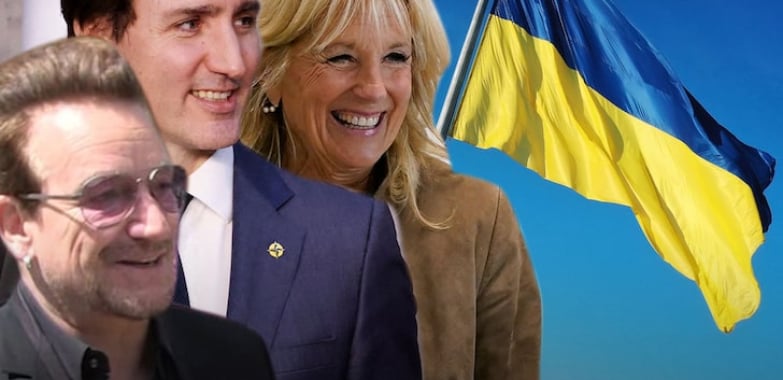 Bono၊ Jill Biden နှင့် Justin Trudeau ယူကရိန်းသို့သွားရောက်လည်ပတ်